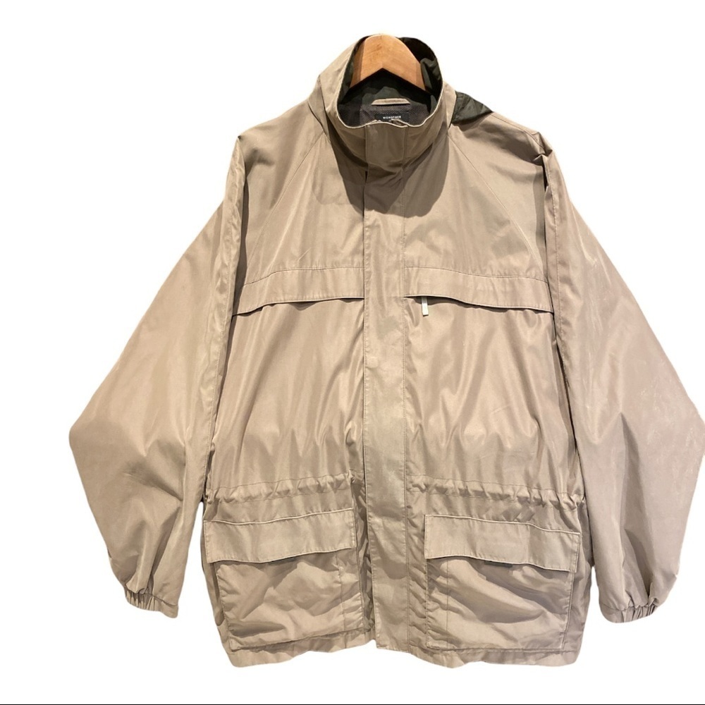 Claiborne windbreaker, rain, jacket outerwear microfiber zip long jacket